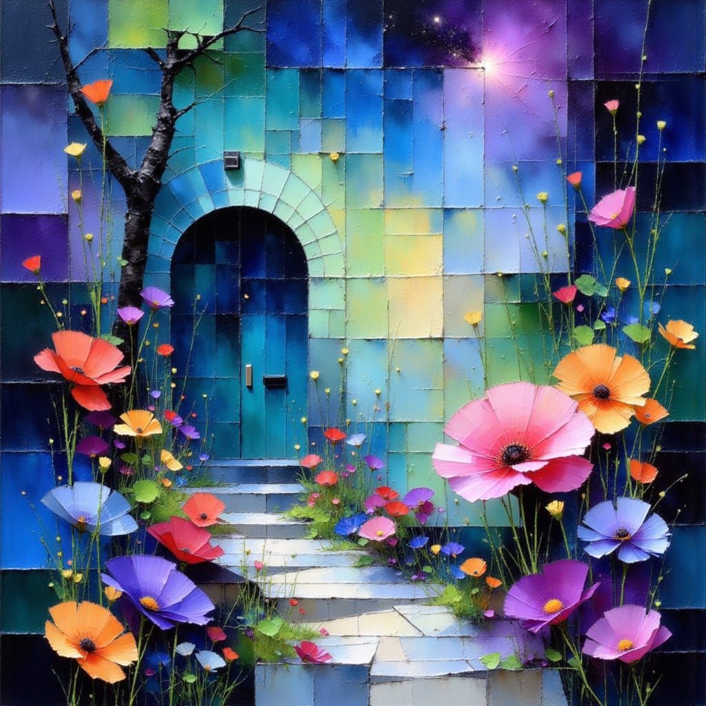 Cosmic Surreal Scene in Ethereal Style