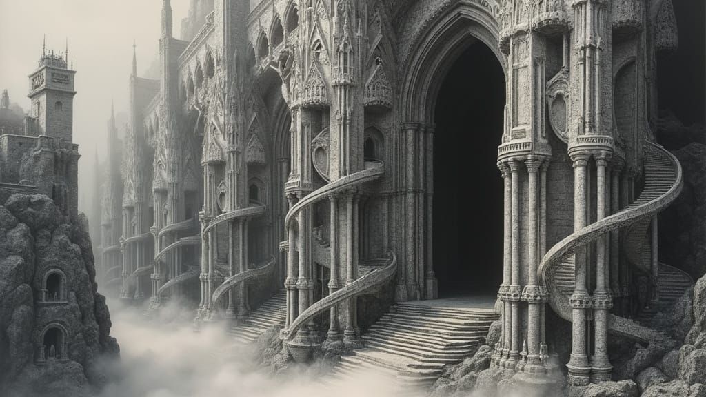 Renaissance Drafts: Monolith Towers with Impossible Angles