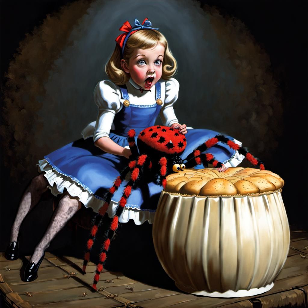 Little Miss Muffet and the Enormous Spider