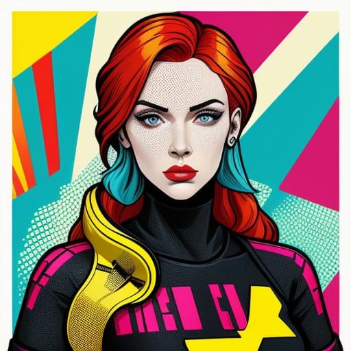 Redhead GTA Style Character Pop Art Portrait