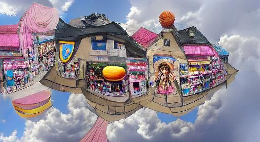 Hyperrealistic RPG Village With Anime Witch