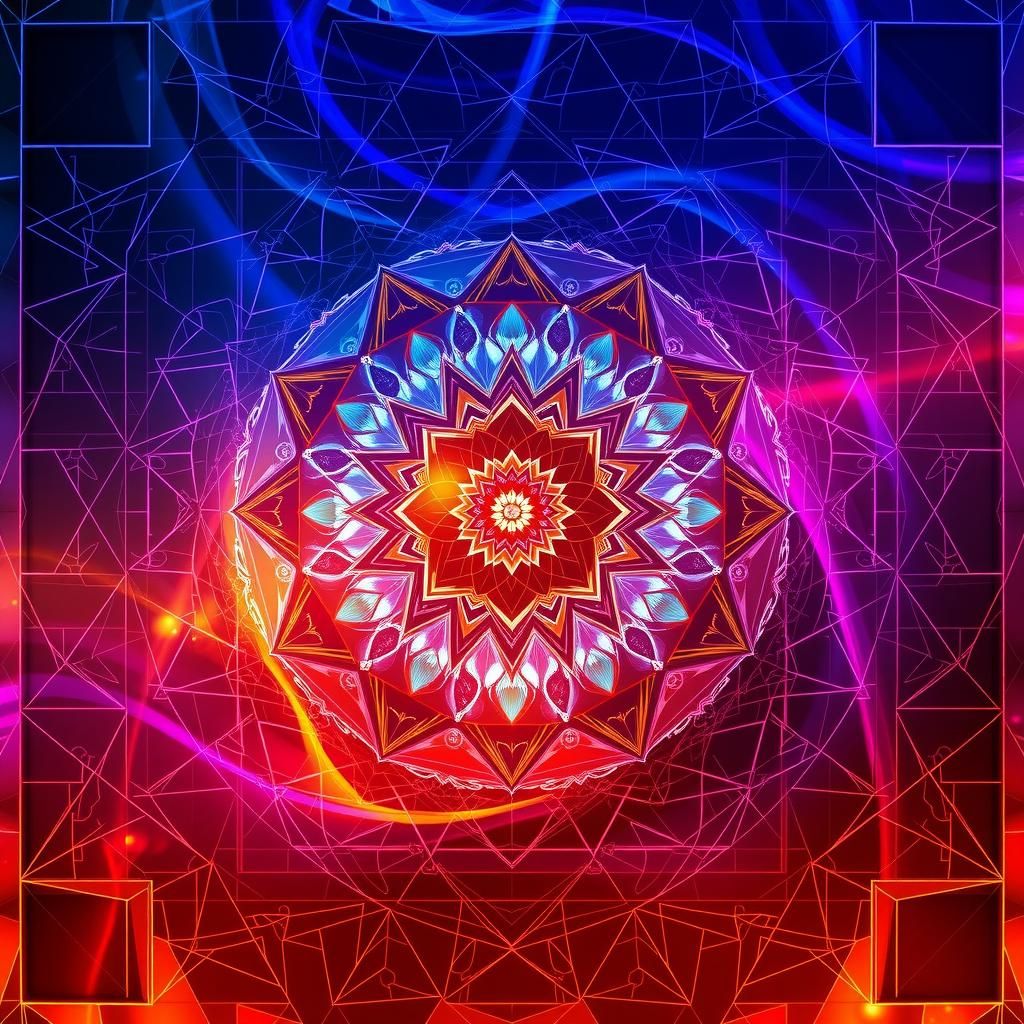 Harmonic Convergence: Sacred Geometry in Dreamlike Light