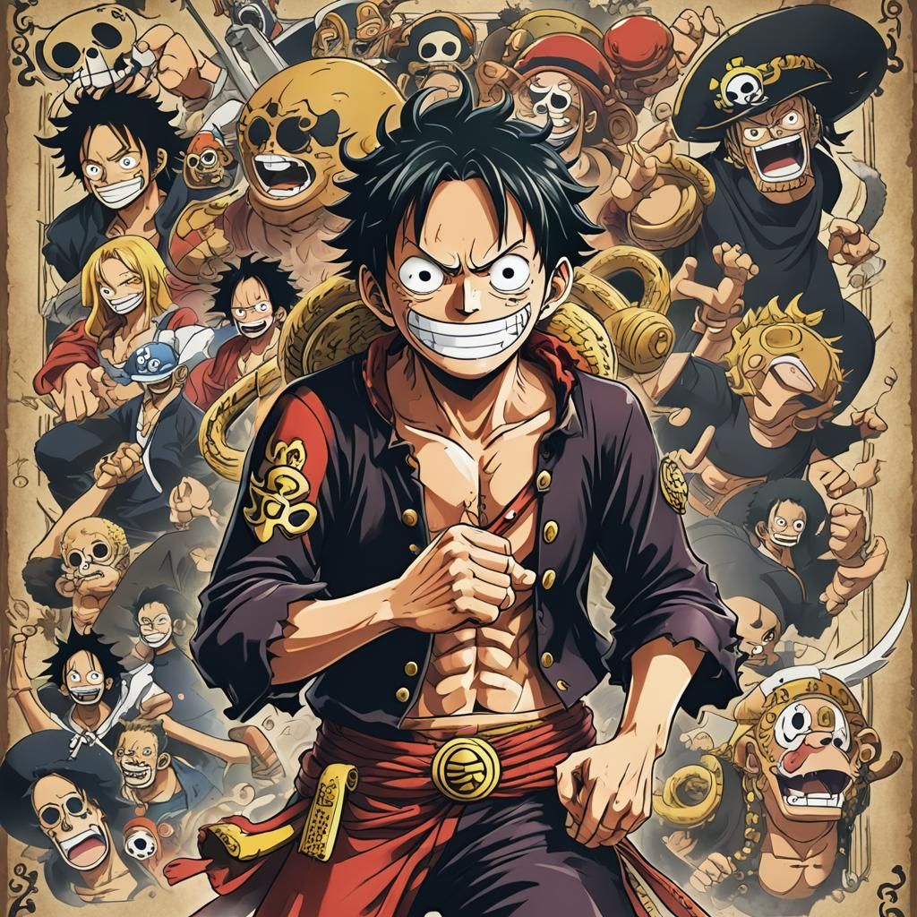 Monkey D. Luffy Anime Digital Art in 8k