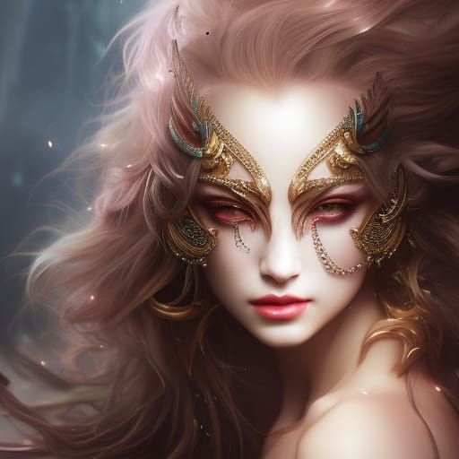 Undead Cyborg Woman Portrait in Dark Fantasy Style