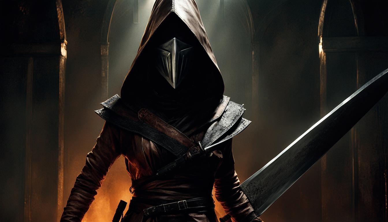 Female Pyramid Head in Asylum: Impasto Oil Painting