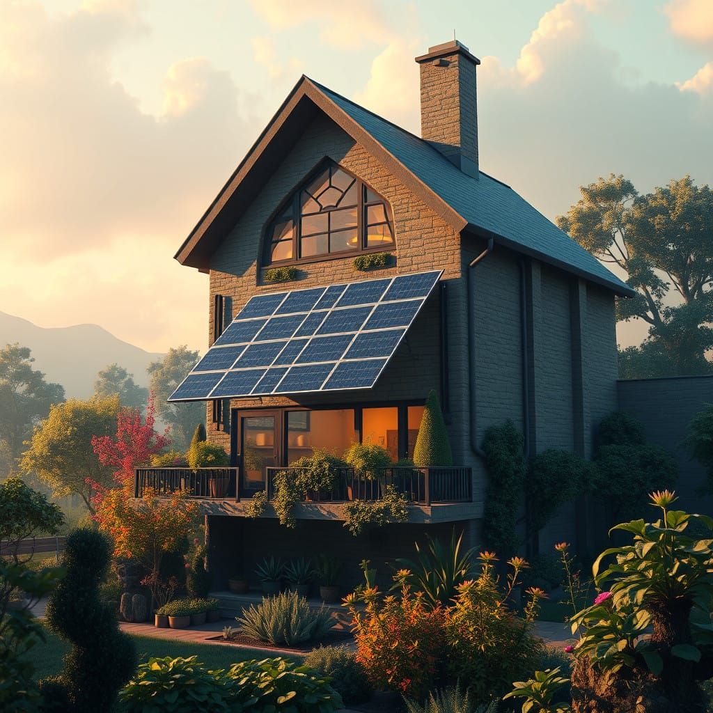 Eco-Friendly Futuristic Oasis in a Verdant Utopia