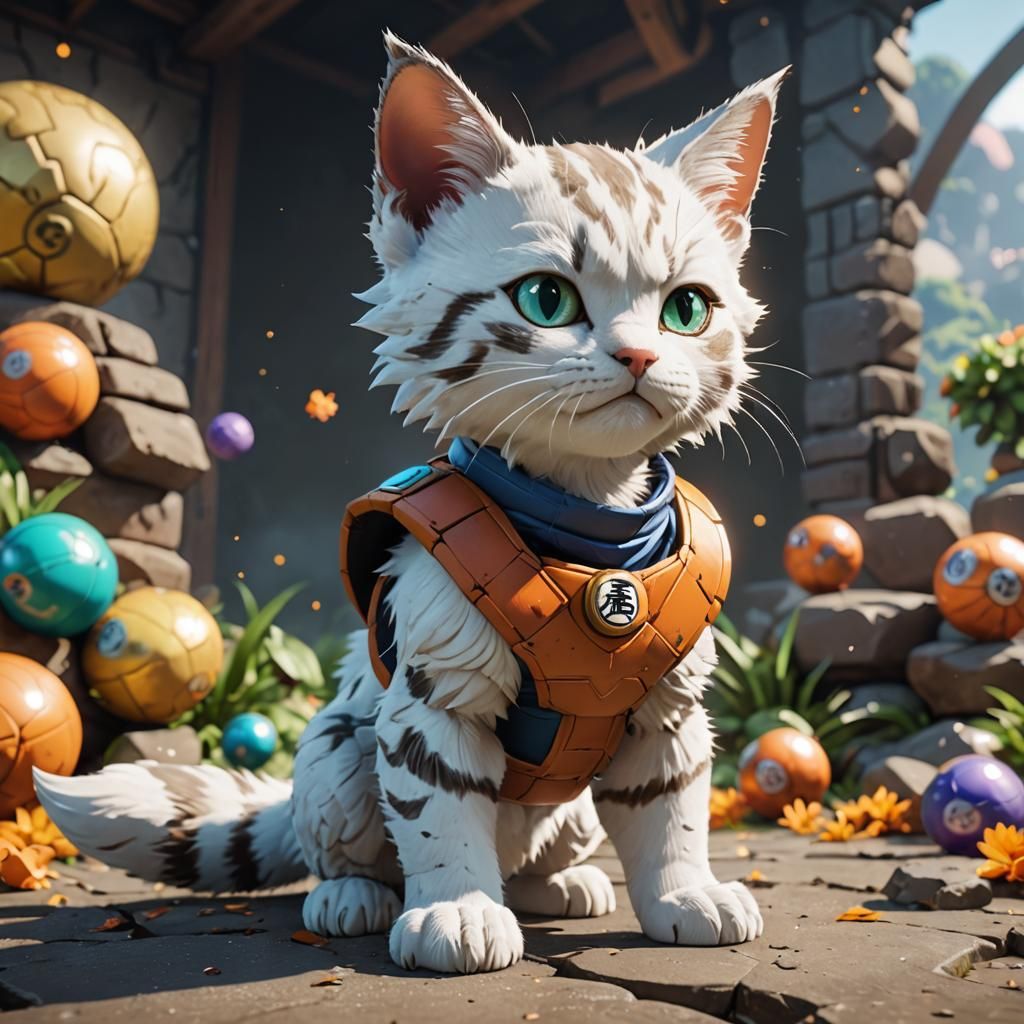 dragon ball kitten