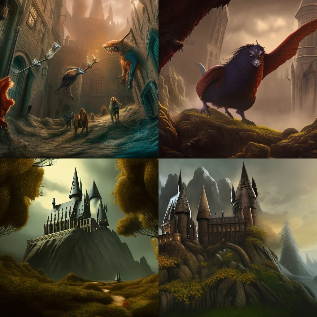 Fantastical Harry Potter Animal in Detailed Matte Painting