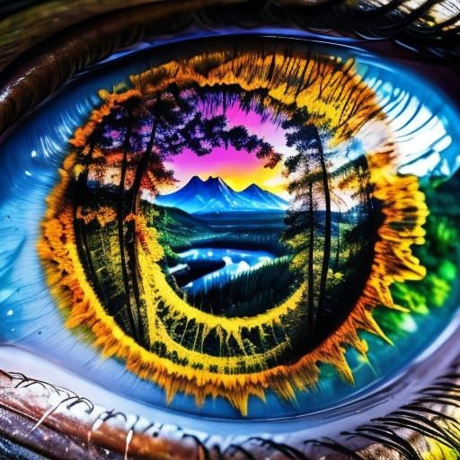 Detailed Eye Close-up: Portal to the Soul