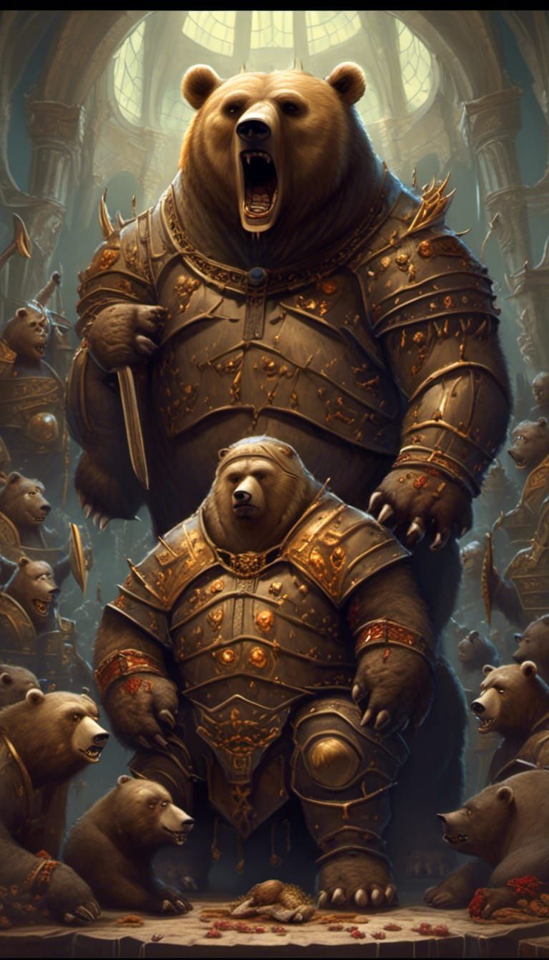 Multi-Headed Bear Guardian of the Underworld