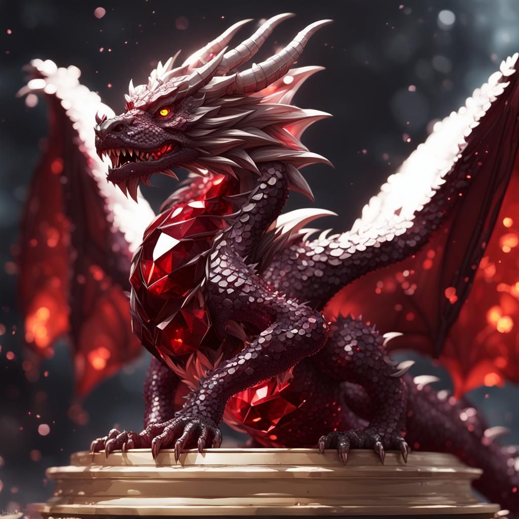 January Gemstone Dragon, Garnet