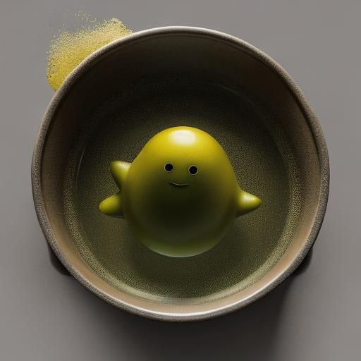 A smiling potato in the pot