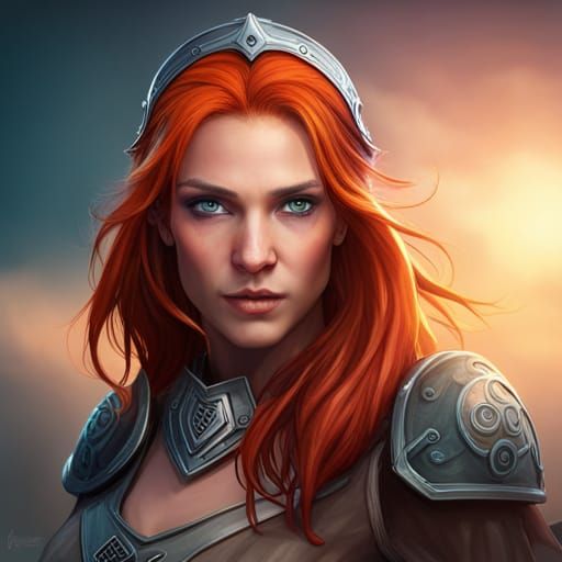 Viking Woman Portrait in Hyperdetailed Digital Art