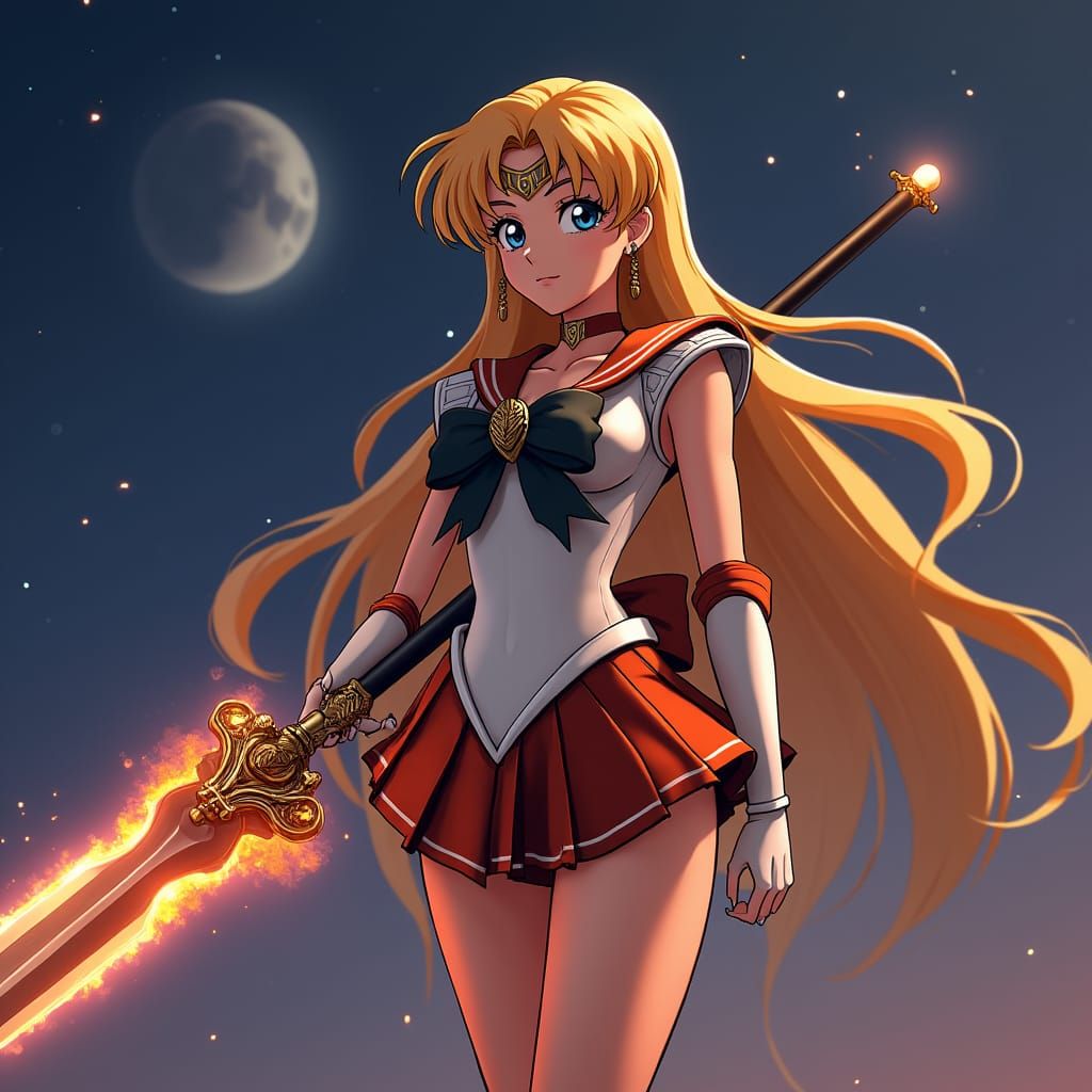 Sailor Venus of the Black Moon in 3D Anime Art
