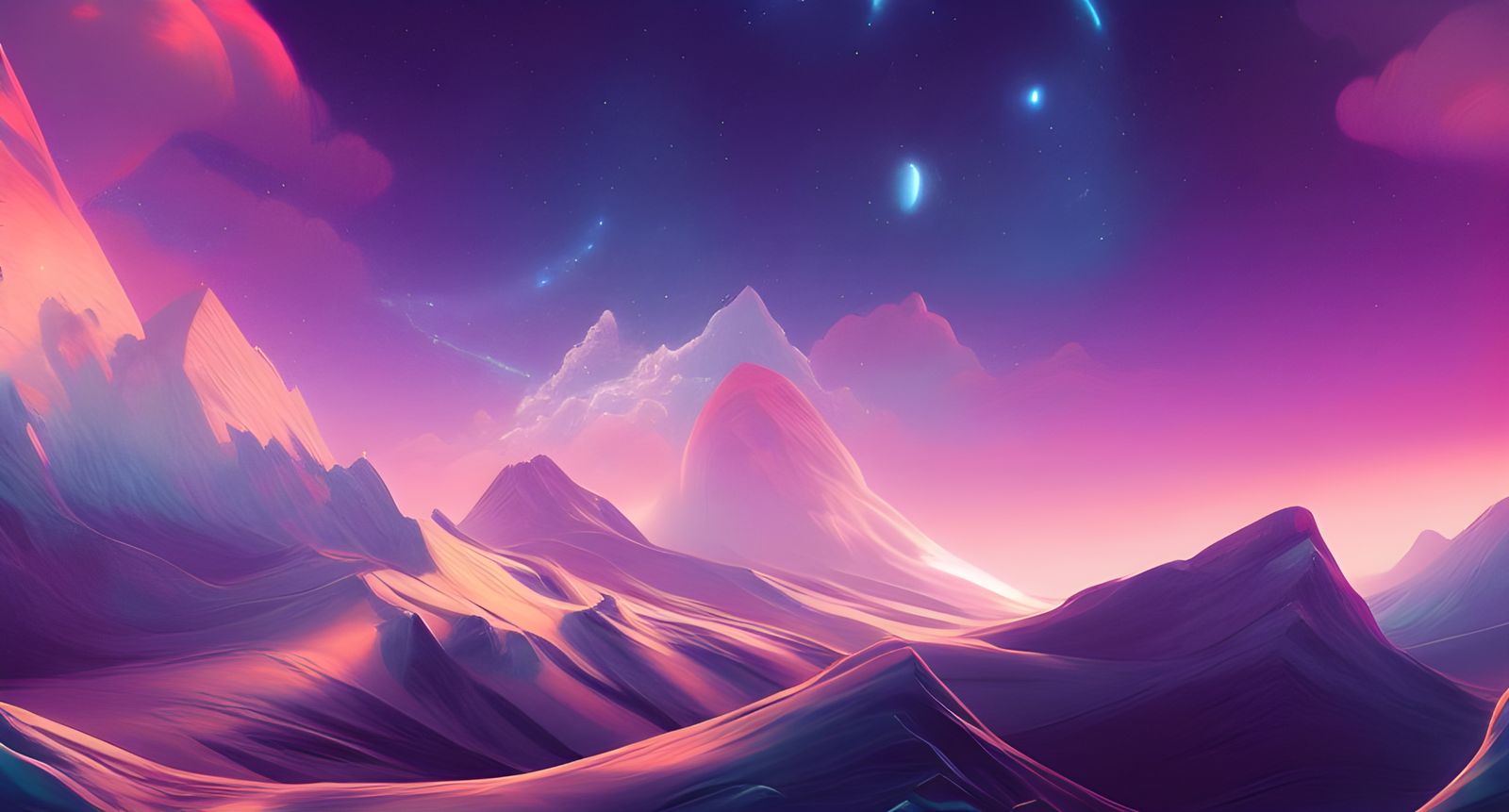 Cosmic Landscape Rendered with Octane