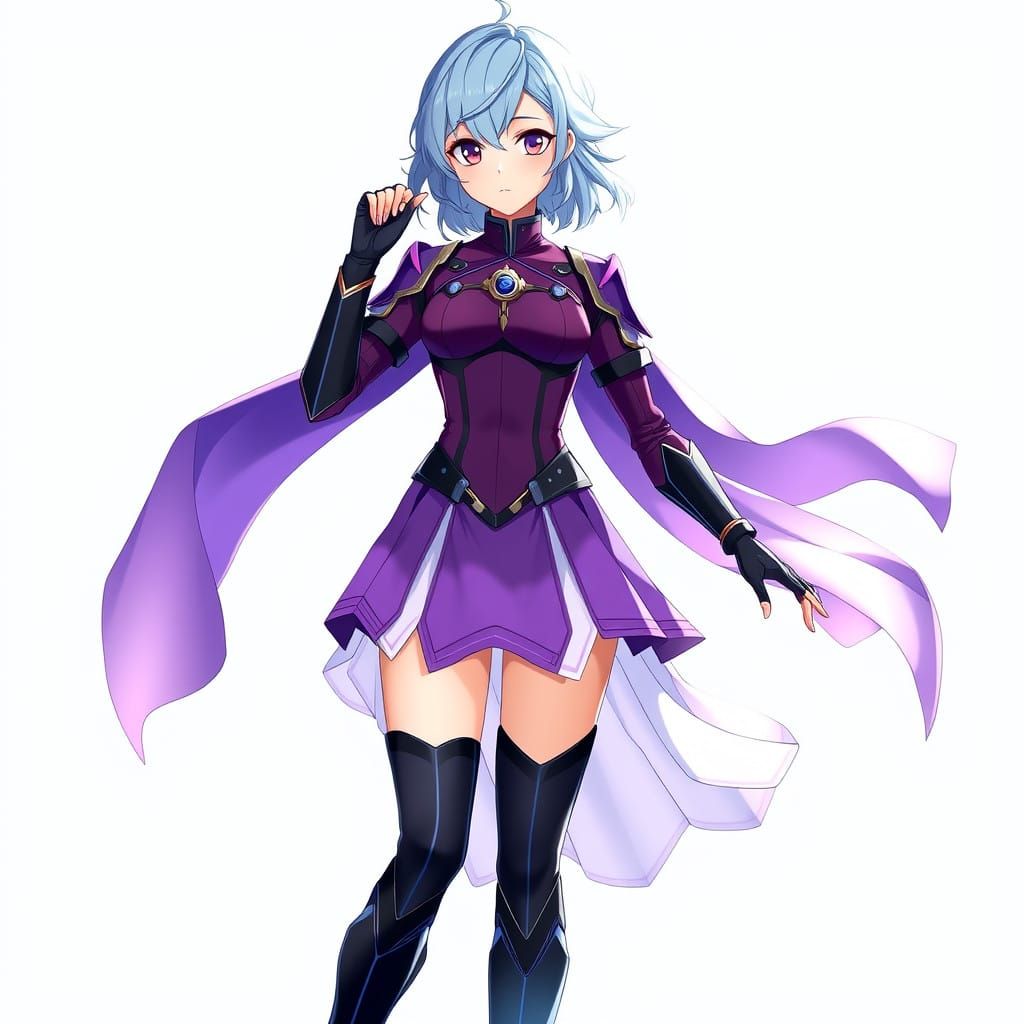 Heroine Student in Elegant Anime Costume