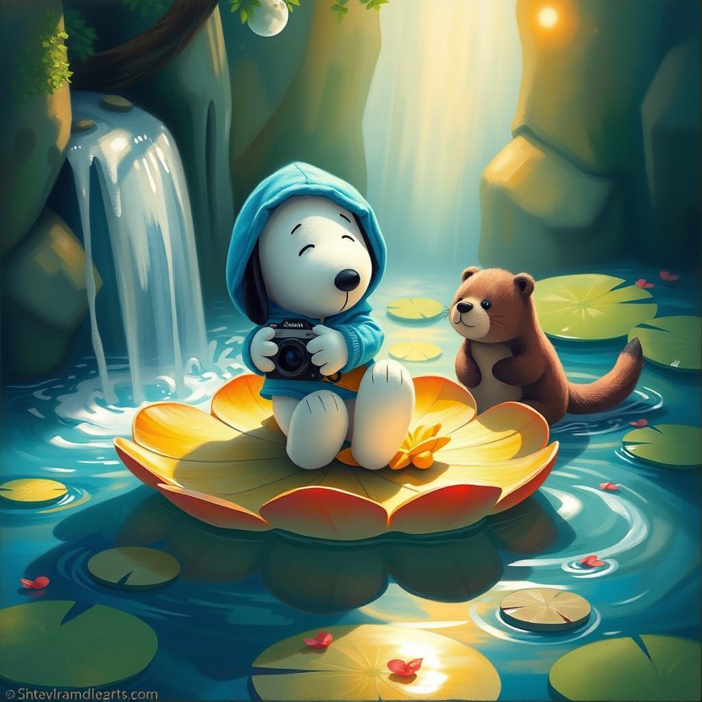 Whimsical Oil Painting of a Dreamlike Shoe Box Diorama in Vi...