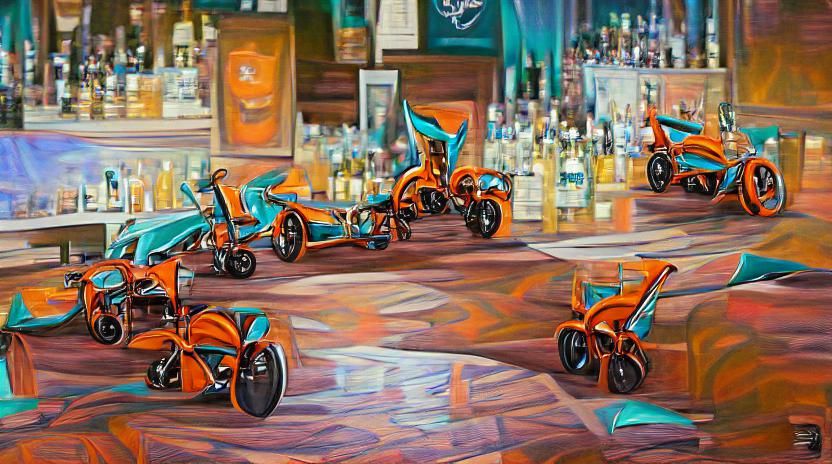 Trike Gang's Custom Trikes: Hyperdetailed Oil Painting