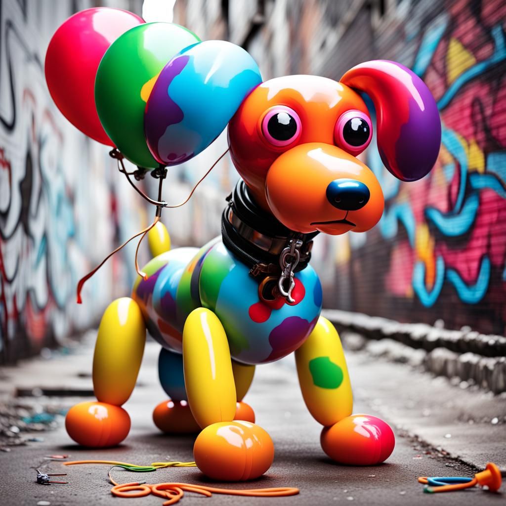 Toy Story Balloon Dog Graffiti Art