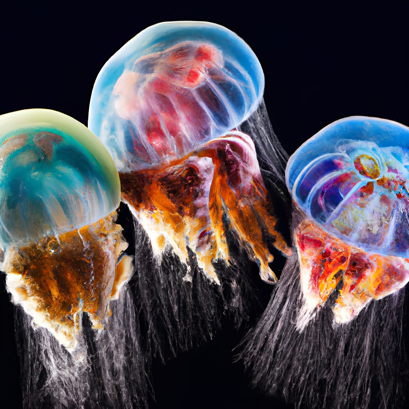 glowing  jellyfish