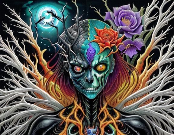 Strange Creature Close-Up: Lovecraftian Horror in Watercolor