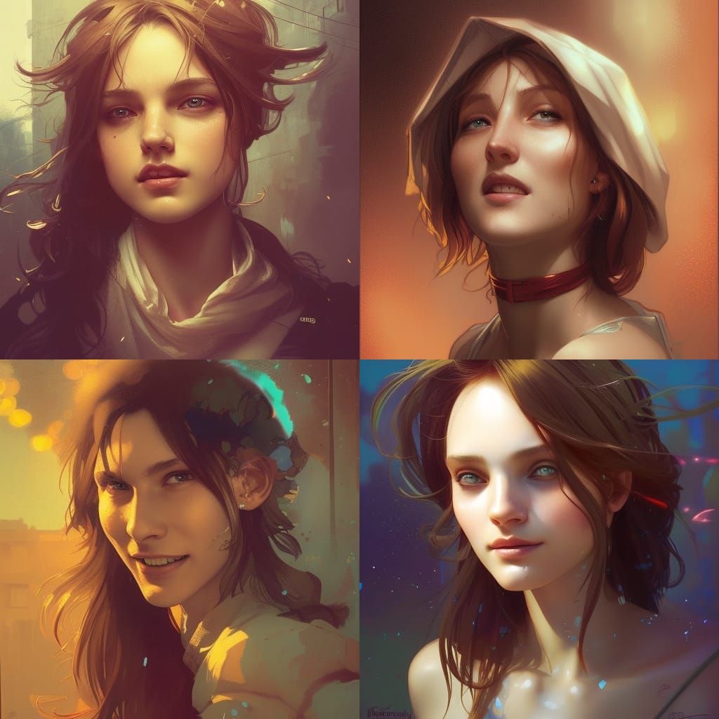 Raphael Smiling Portrait with Dynamic Lighting