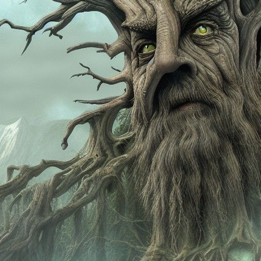 Detailed Matte Painting of Treebeard