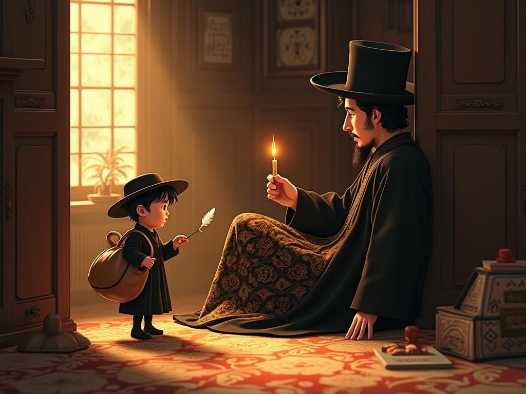 Ultra-Orthodox Man Searching for Bread, Anime Art