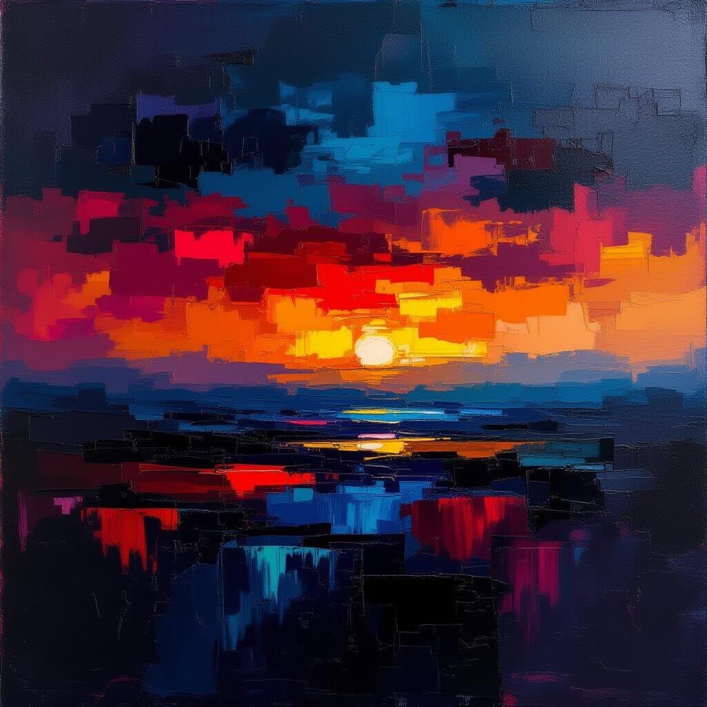 Abstract Landscapes in Vibrant Color Field Style