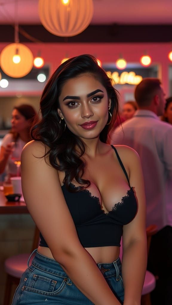 A Woman in Elegant Evening Attire