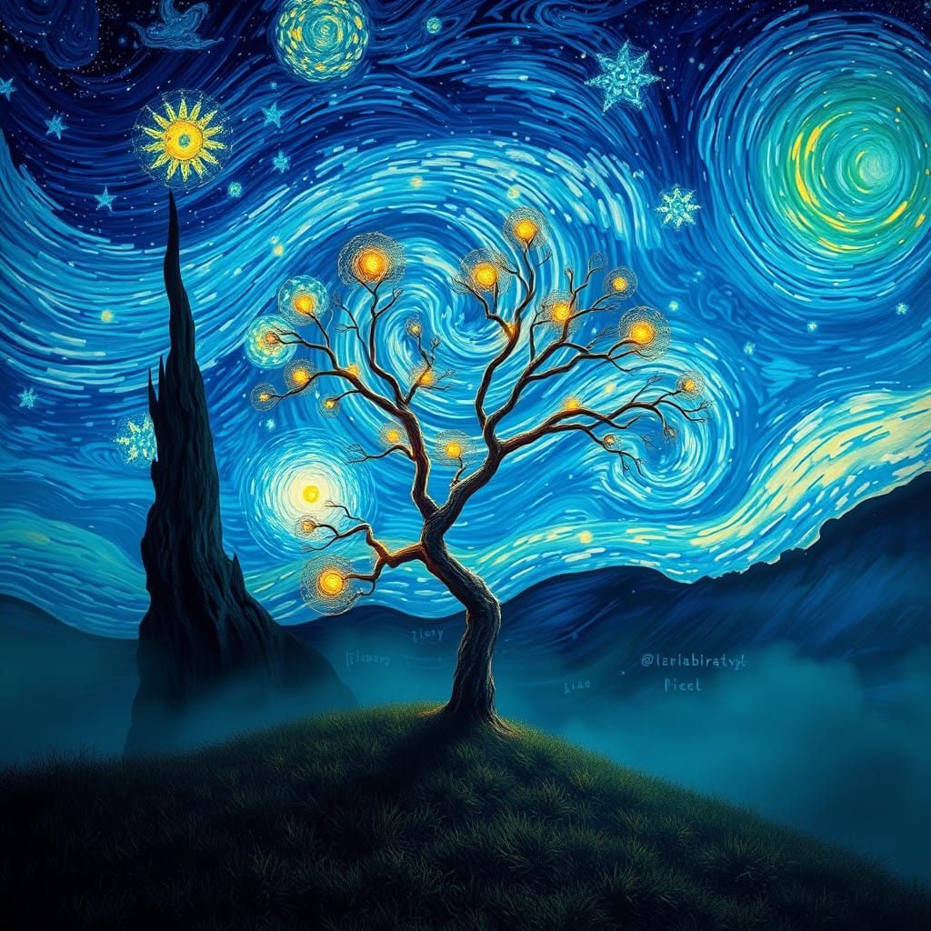 Enchanted Sentinel in Dreamlike Cosmos