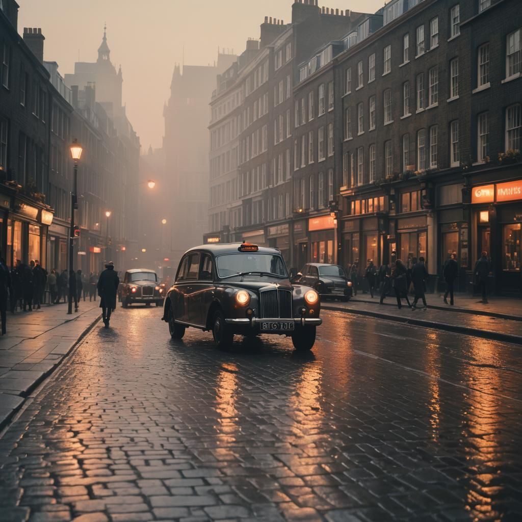 Cinematic London Sunset in Golden Light