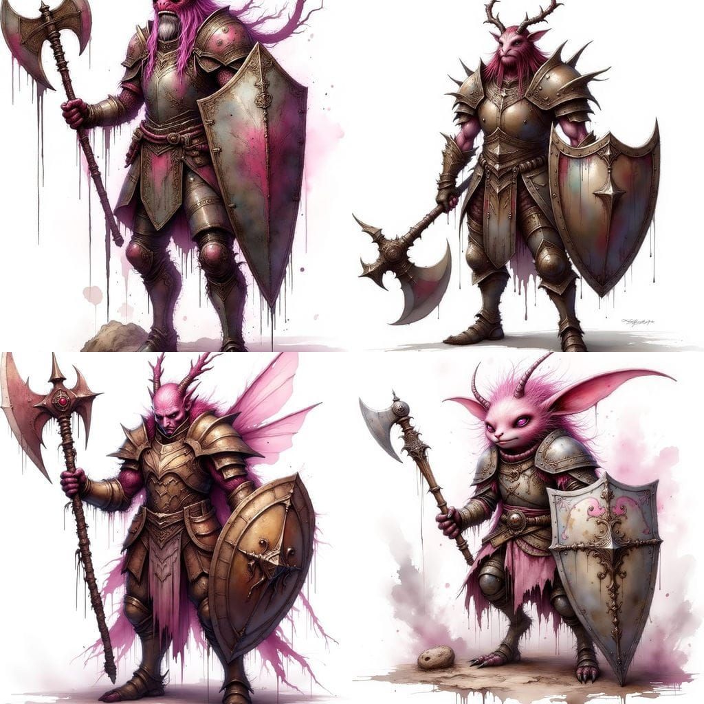 Faerie Warrior with Insect Features in Fantasy Concept Art