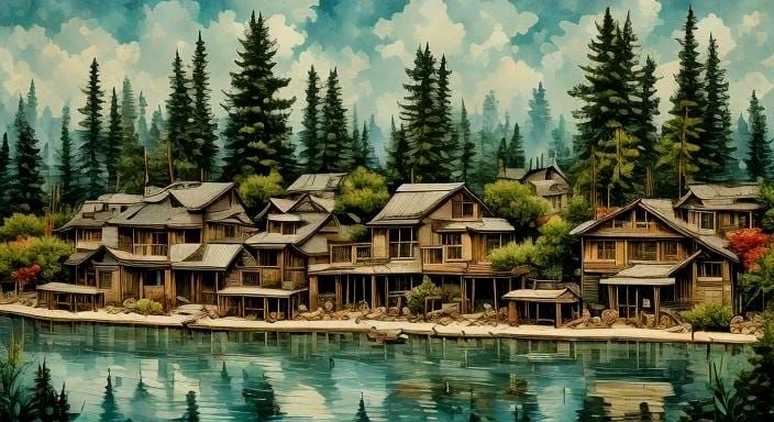 Surreal Christmas Family Portrait in Vibrant, Pop Culture In...