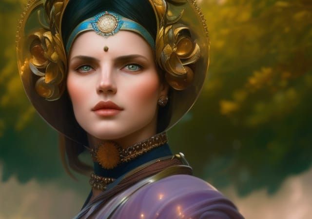 Zywie, Slavic Goddess Portrait, Hyperdetailed Artstation Con...