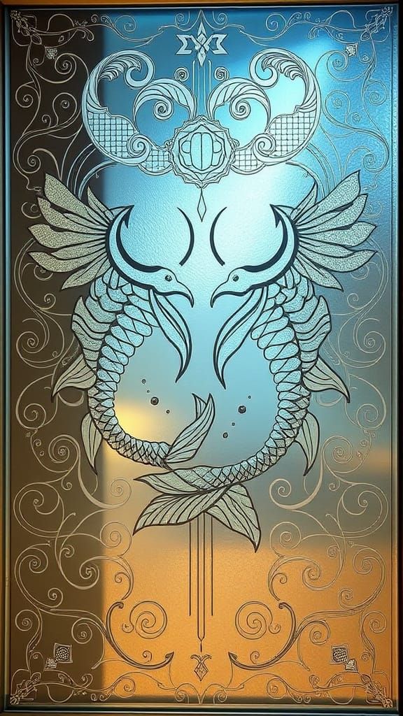 Tempered Pisces Glass Art
