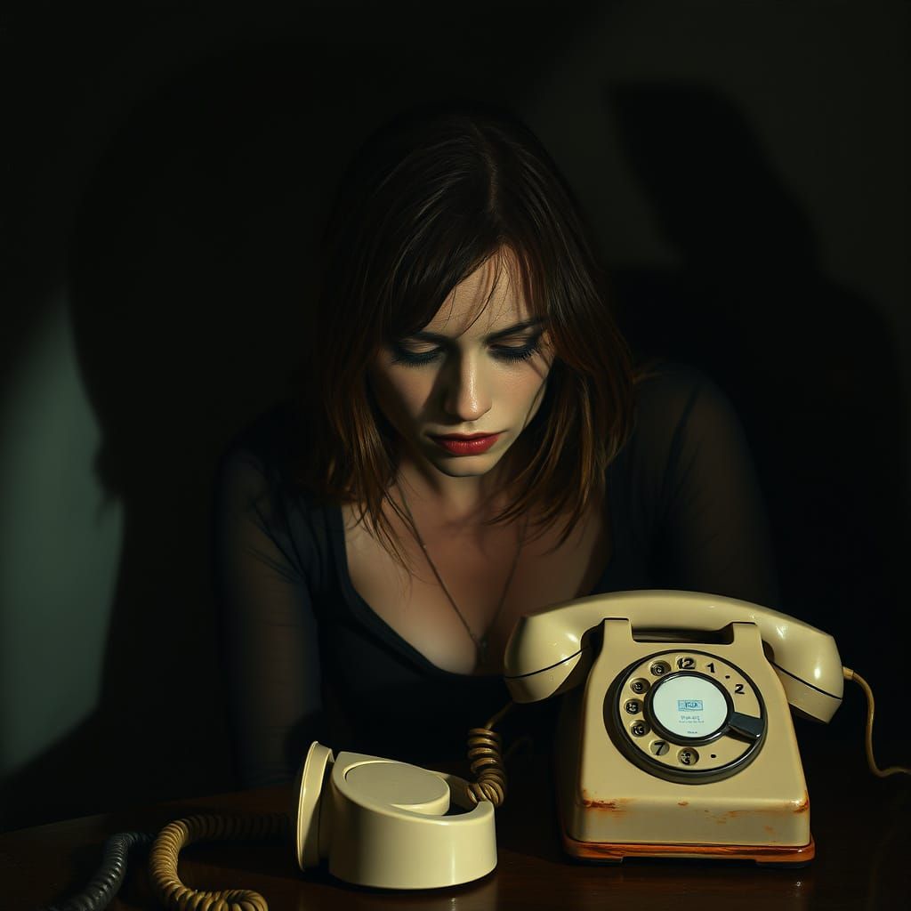 Melancholic Woman in a Claustrophobic Room