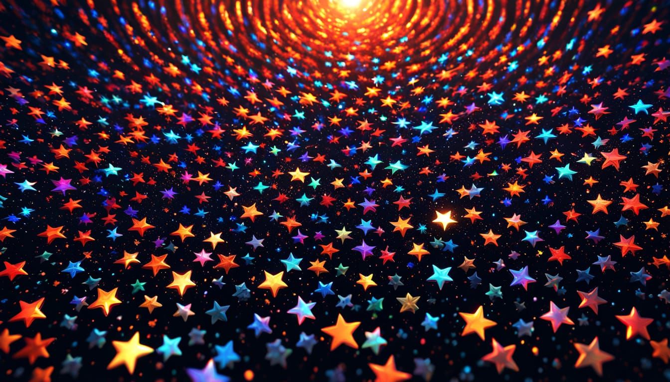 Iridescent Star Legion in Deep Cosmic Space