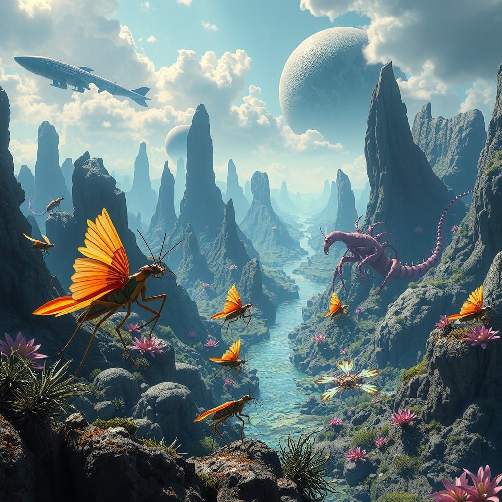 Iridescent Alien Worlds: Xeno-Biological Creatures in Art No...