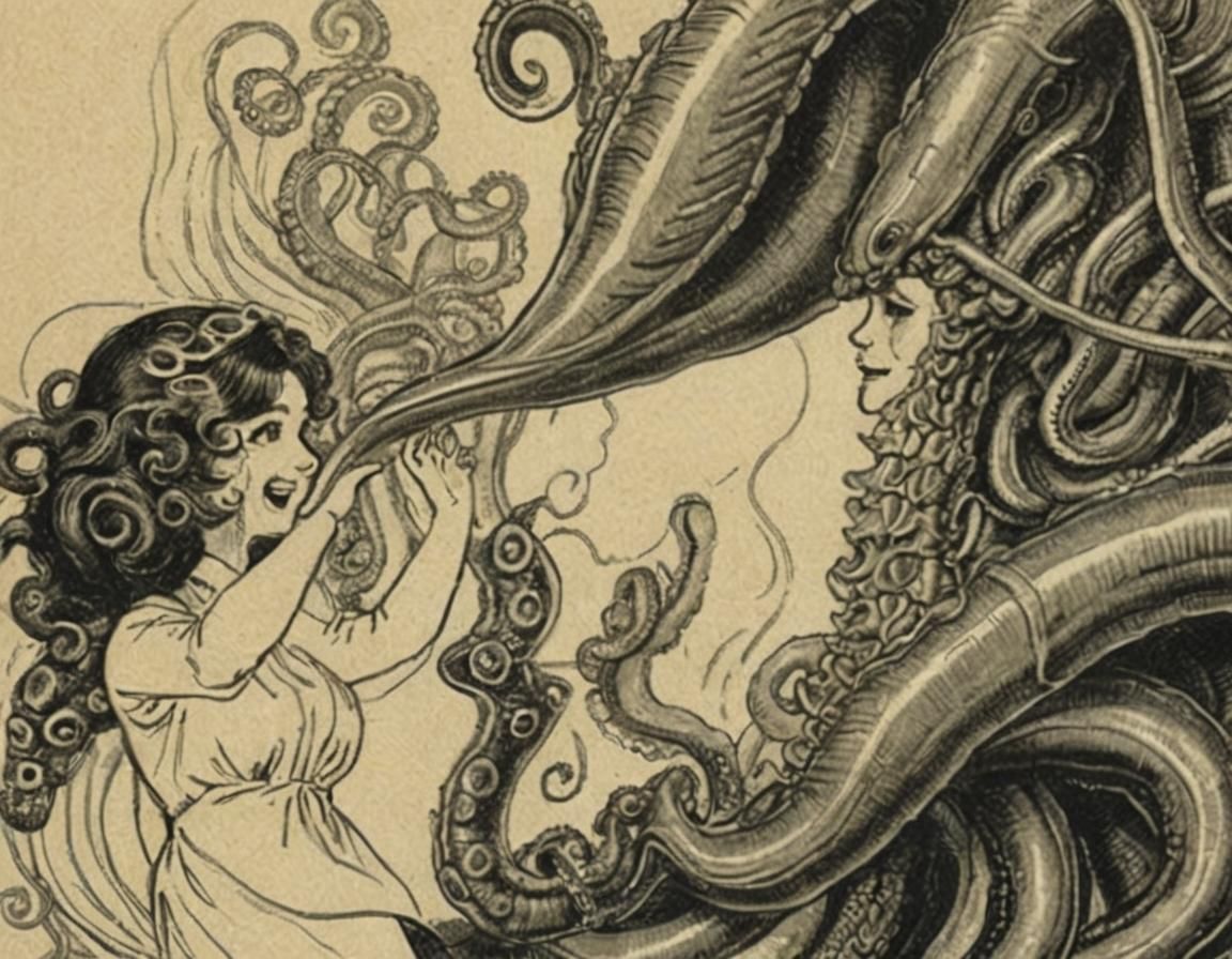 Playful Tentacle Tickling Two Women