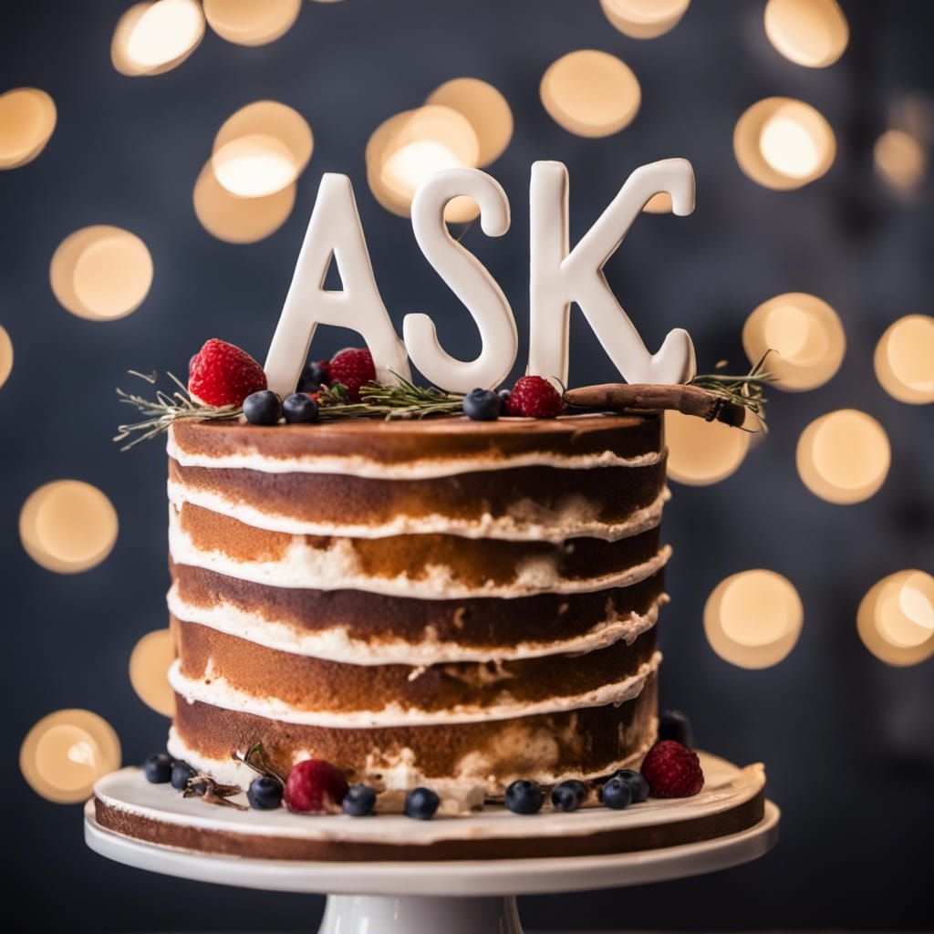 Hyperdetailed WEDDING CAKE holding one sign that reads these...