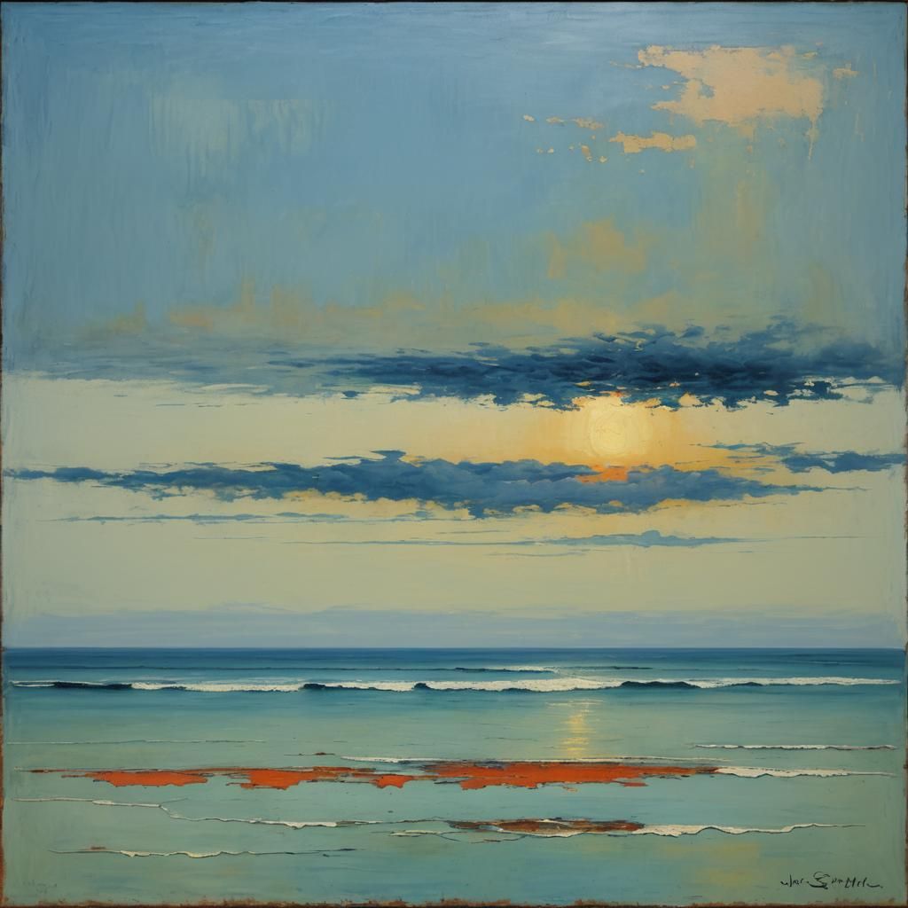 Abstract Seascape in Rothko Style