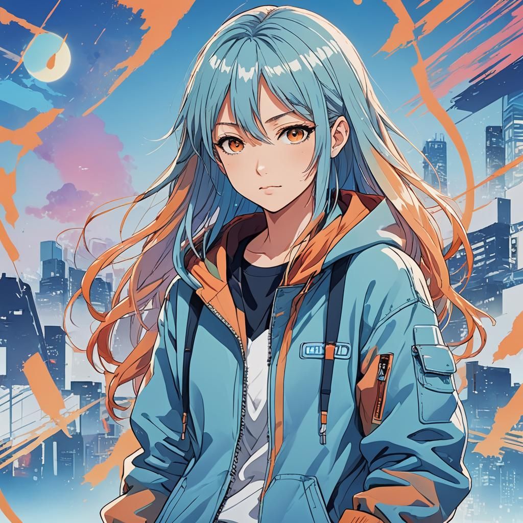Anime Key Visual: Teenager in Orange Jacket