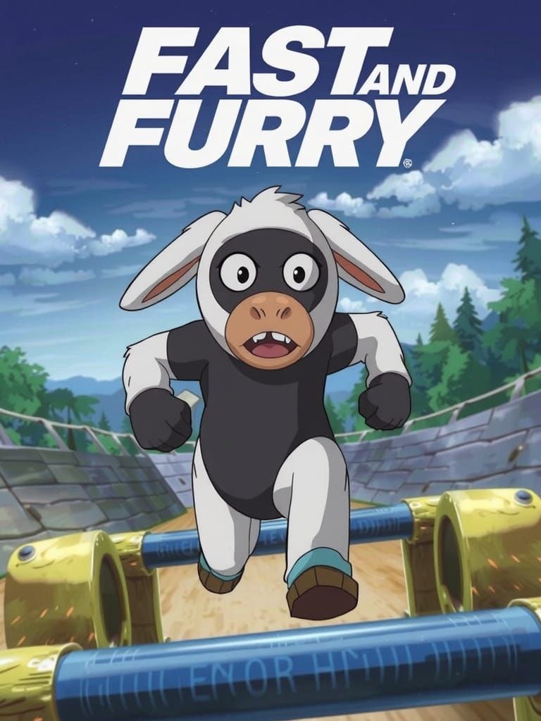 Fast And Furry: Anthropomorphic Lamb Movie Poster
