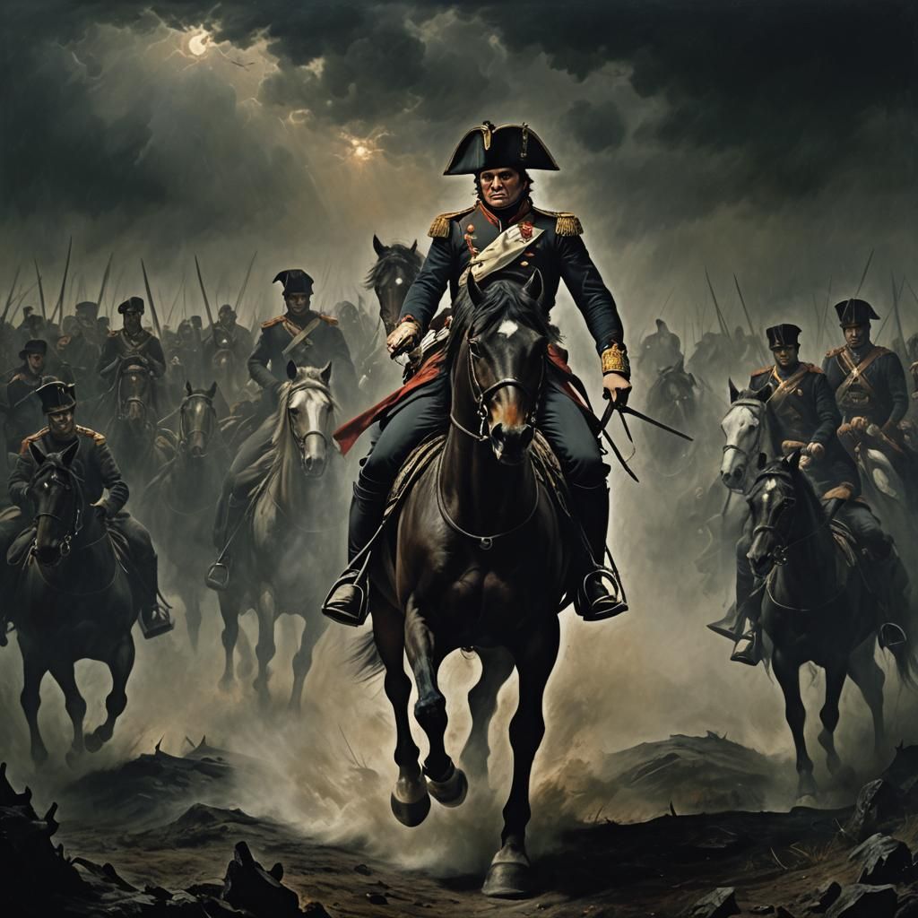 Napoleon's Horror: A Dark Romantic Vision
