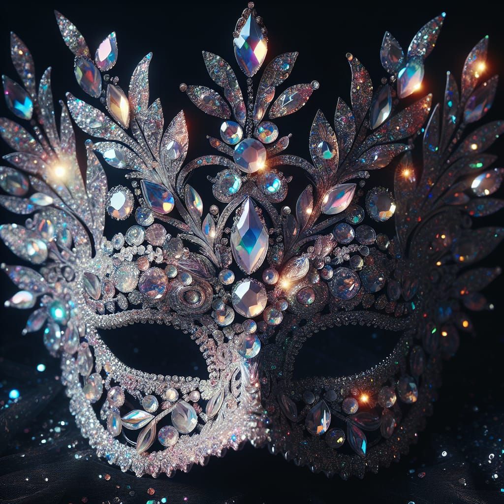 Sparkling Mystical French Masquerade Mask