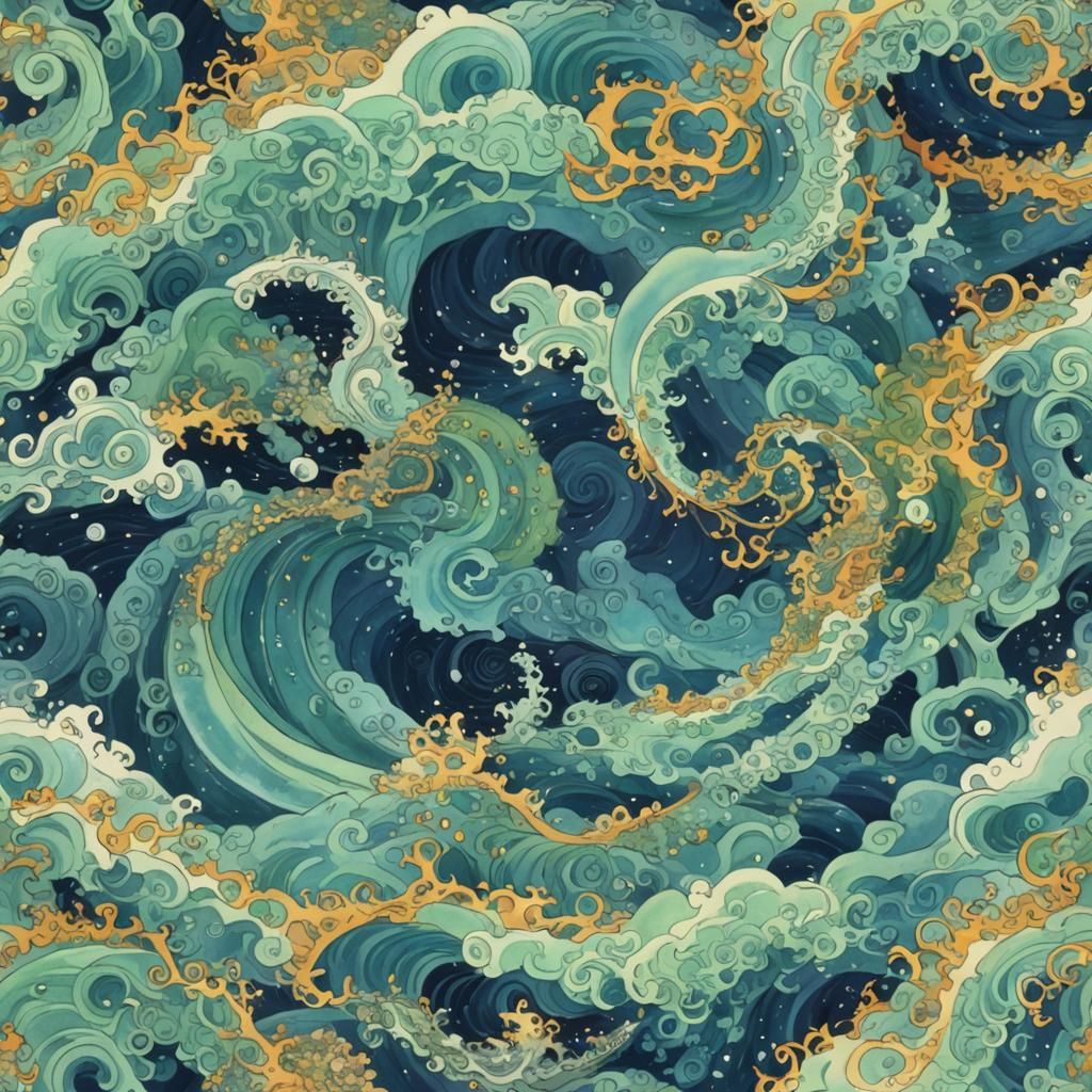 Yamata-no-Orochi Emerges Under Aurora Borealis