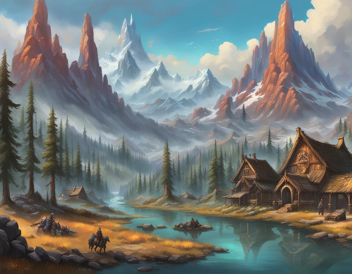 Fantasy Worlds Collide in Easley-Style Painting