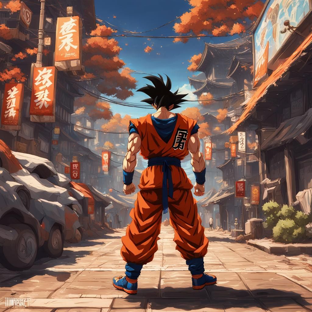 Goku in Street Fighter Universe: 3D Anime Art