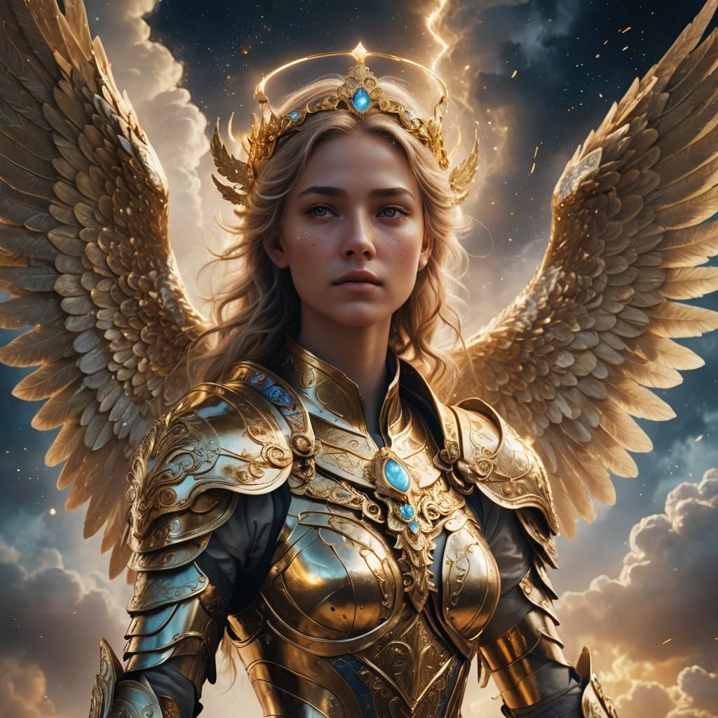 Celestial Guardian Angel in Divine Realm